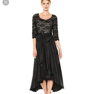 Long sleeve high low evening formal dress NWT